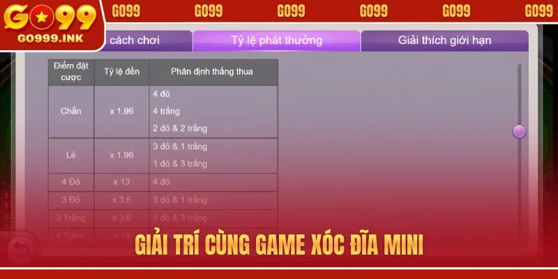 Giải trí cùng game xóc đĩa mini